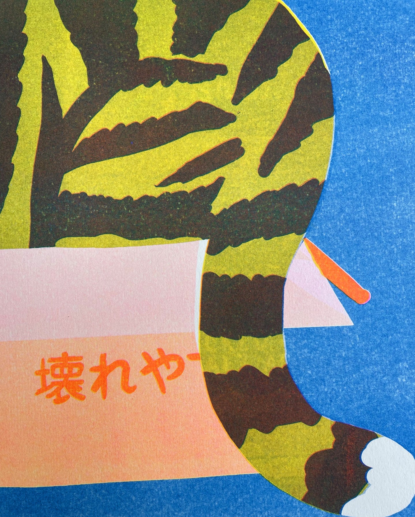 Cat in a Box Riso Print