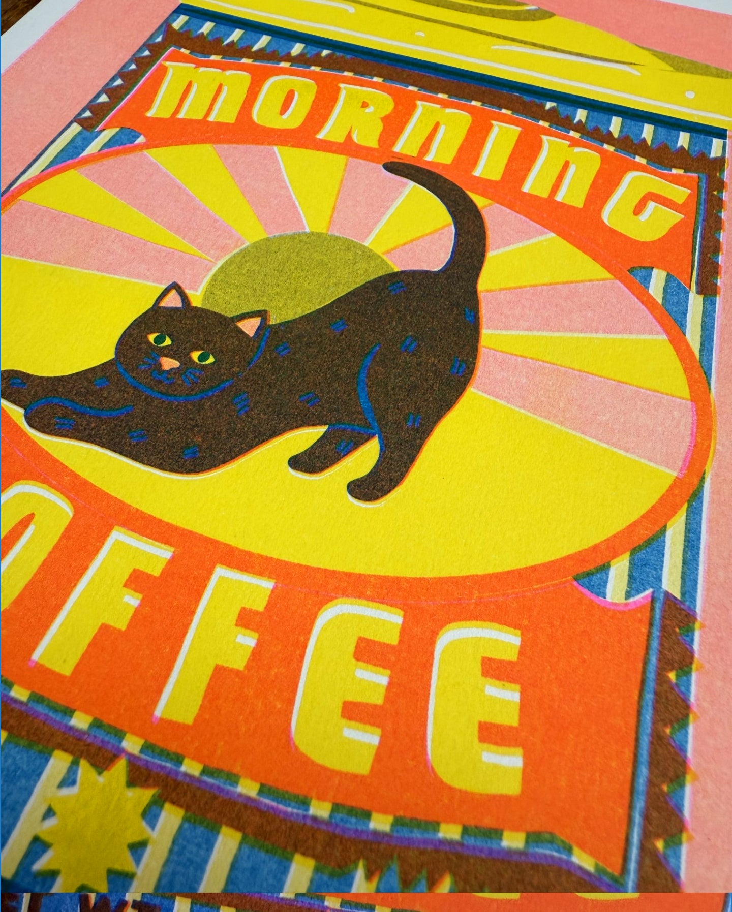 Morning Coffee Riso Print