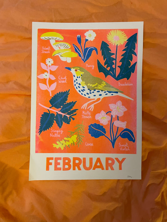 February foraging print (reduced