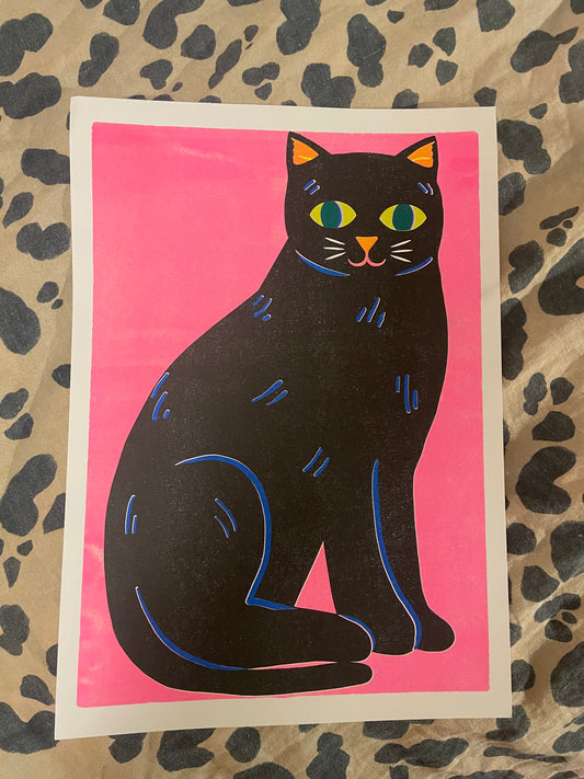 Black cat print ( reduced )