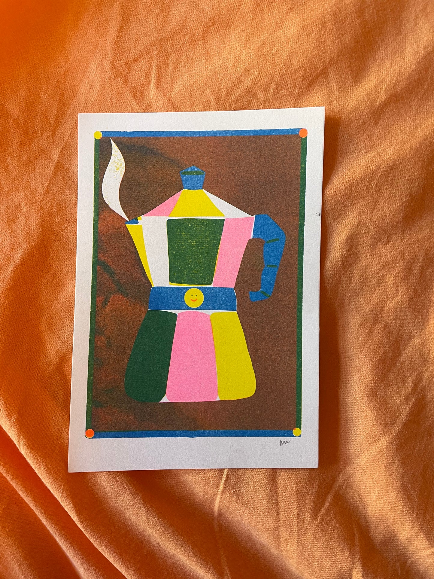 Coffee pot riso print ( reduced )