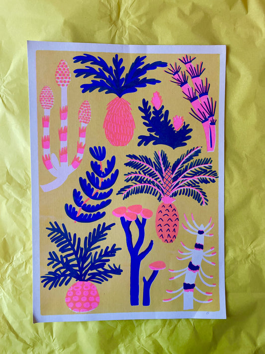 Prehistoric plants print