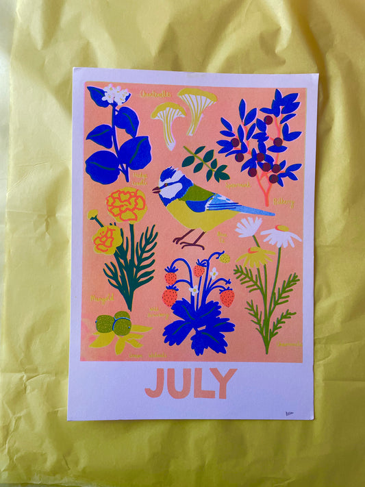 July foraging print ( reduced )