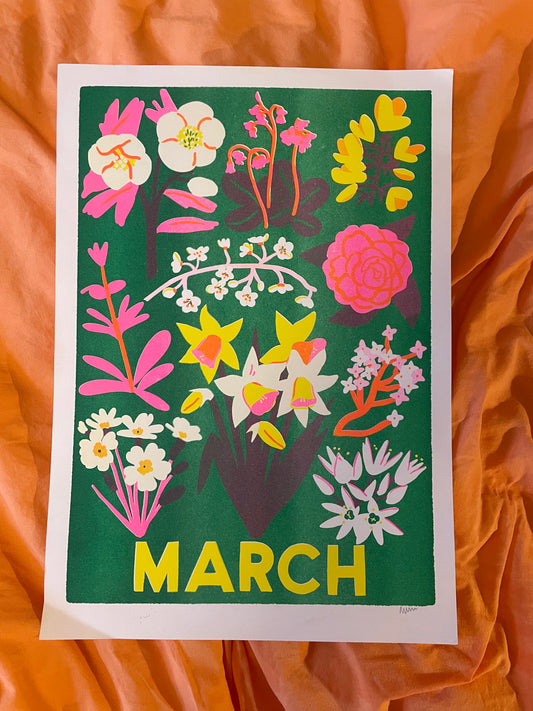 March flowers print