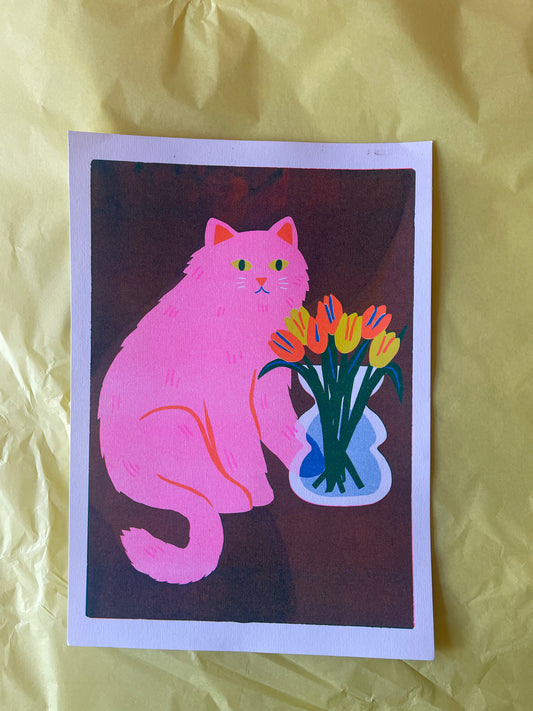 Cat with vase print (reduced)