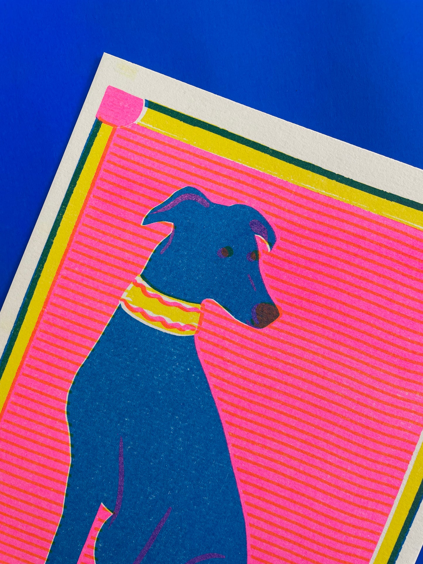 Greyhound Mini Risograph print