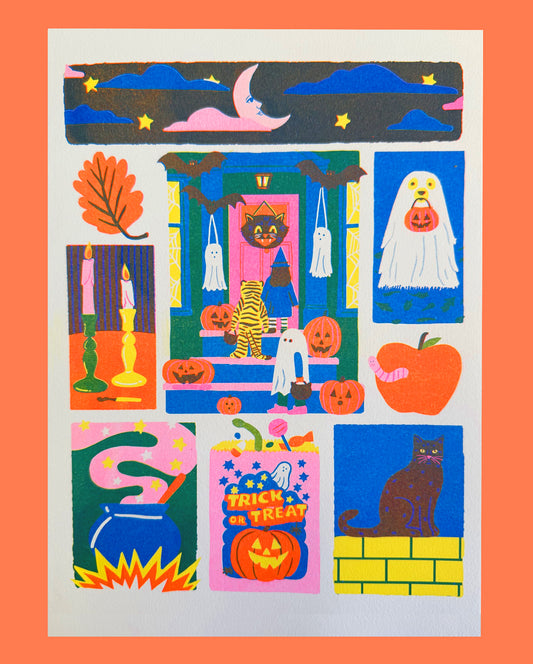 Trick or Treat Riso Print