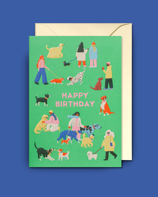 Dog Walkers Birthday Card