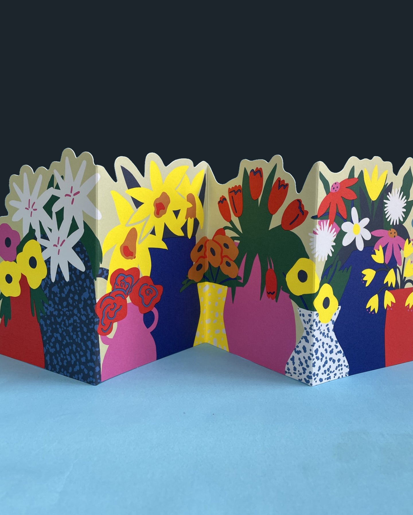 Flowers Concertina Card