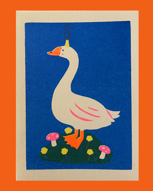 Goose Bauble Postcard