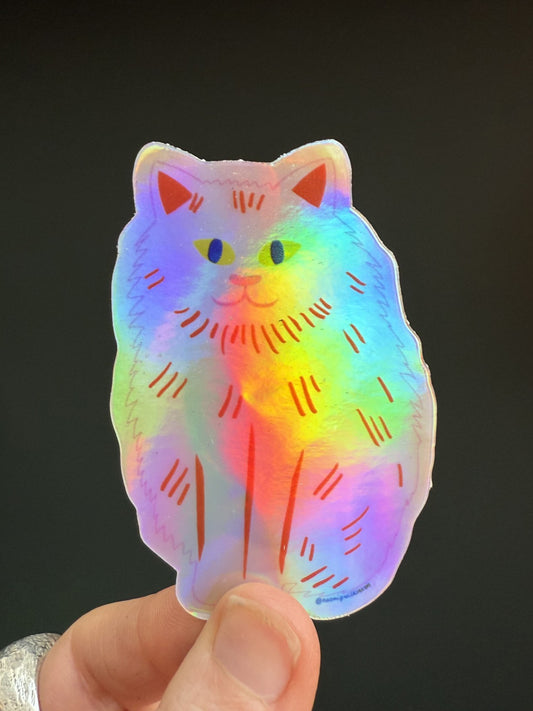 Holographic Cat Sticker