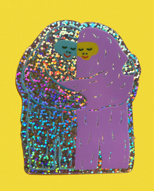 Hugging Yeti Sticker