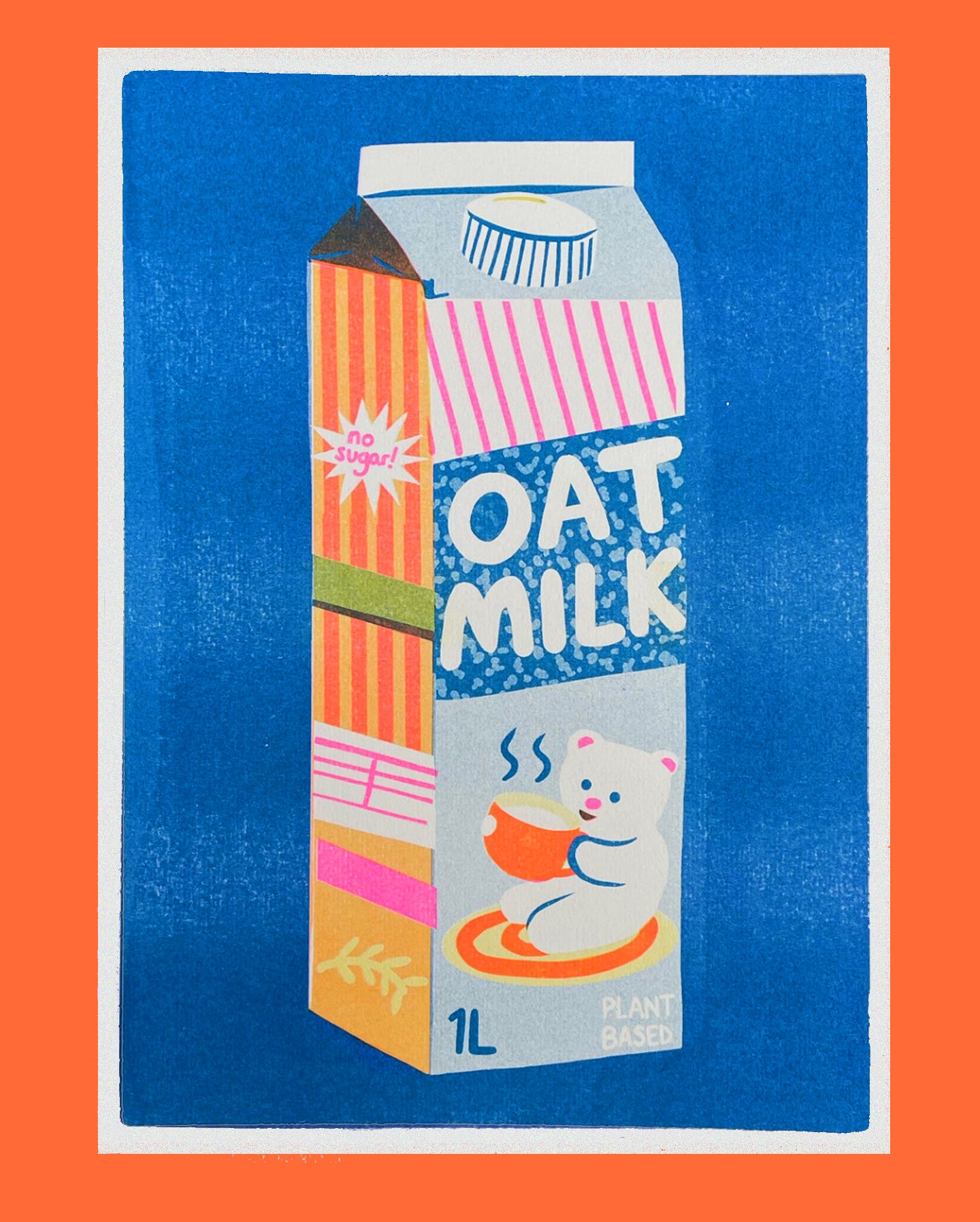 Oat Milk Riso Print