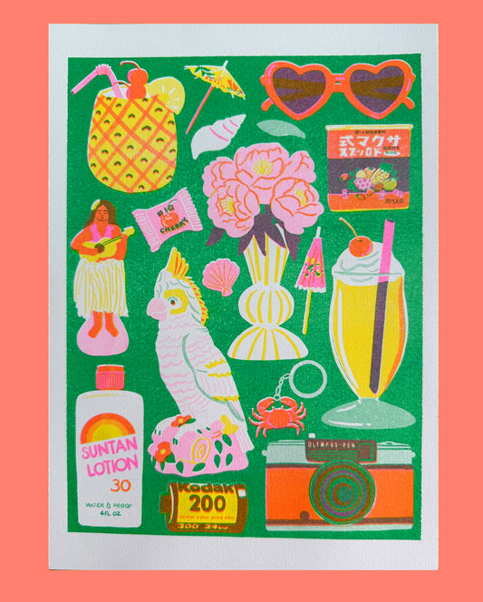 Tropical Riso Print
