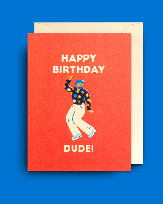 Disco Dude Birthday Card