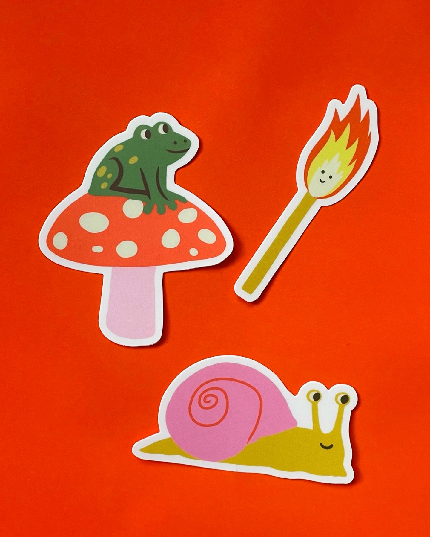 Set of three stickers