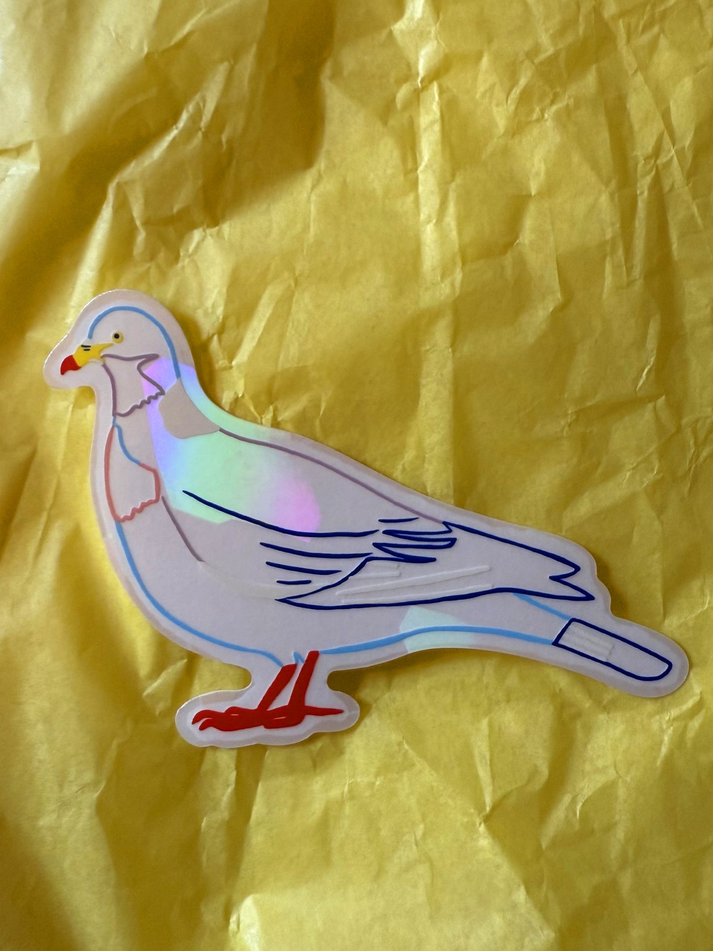 Wood Pigeon Sun catcher Sticker