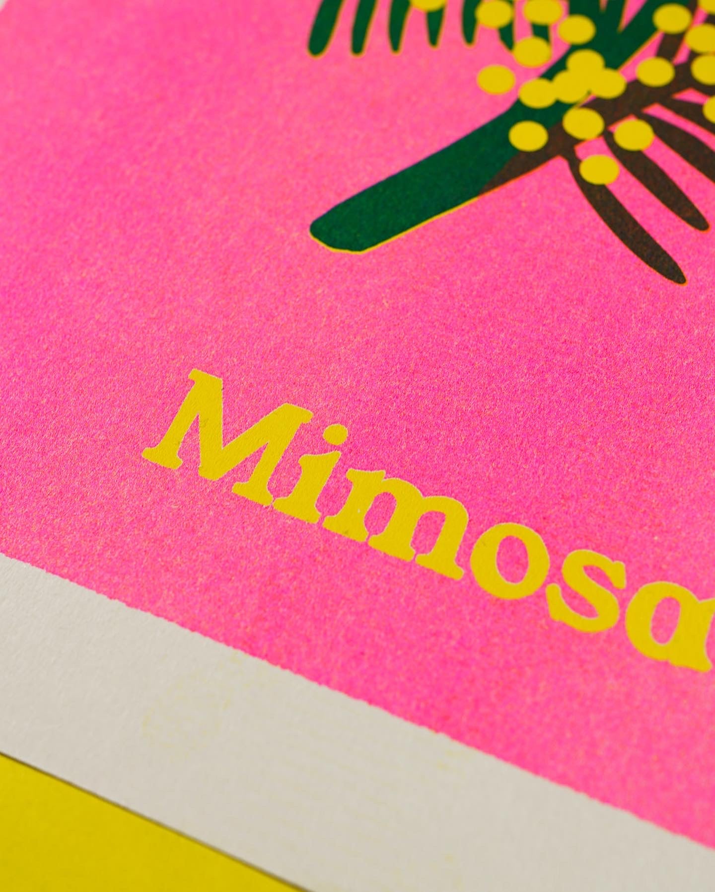 Mimosa Risograph Print
